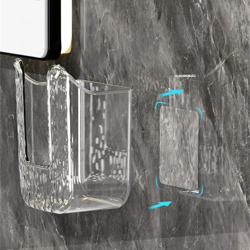 Suport unic pentru șervețele umede Container acrilic eficient pentru șervețele umede Suport pentru cutie de șervețele montat pe perete Distribuitor de șervețele umede