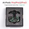 YTF-carbon Kohlefaser Hülle Für AirPods Pro 3 Kabelloses Laden Bluetooth Kopfhörer Skin Cover für AirPods pro 2 Dünn und leicht