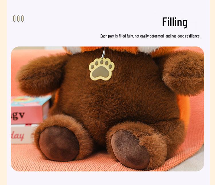 Cross-Border Raccoon Plush Toy - Soft & Cute Bear Pillow for Kids' Birthday