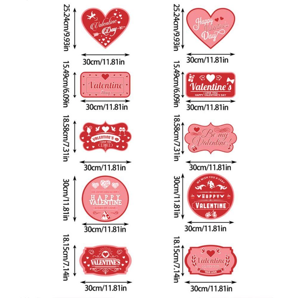2pcs Romantic Valentines Day Decorations Confession Multipurpose Front-Porch Door Hanger Arrange Props Party Signs Banners
