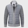2023 Men's Korean Style Knit Sweater Jacket with Stand-Up Collar