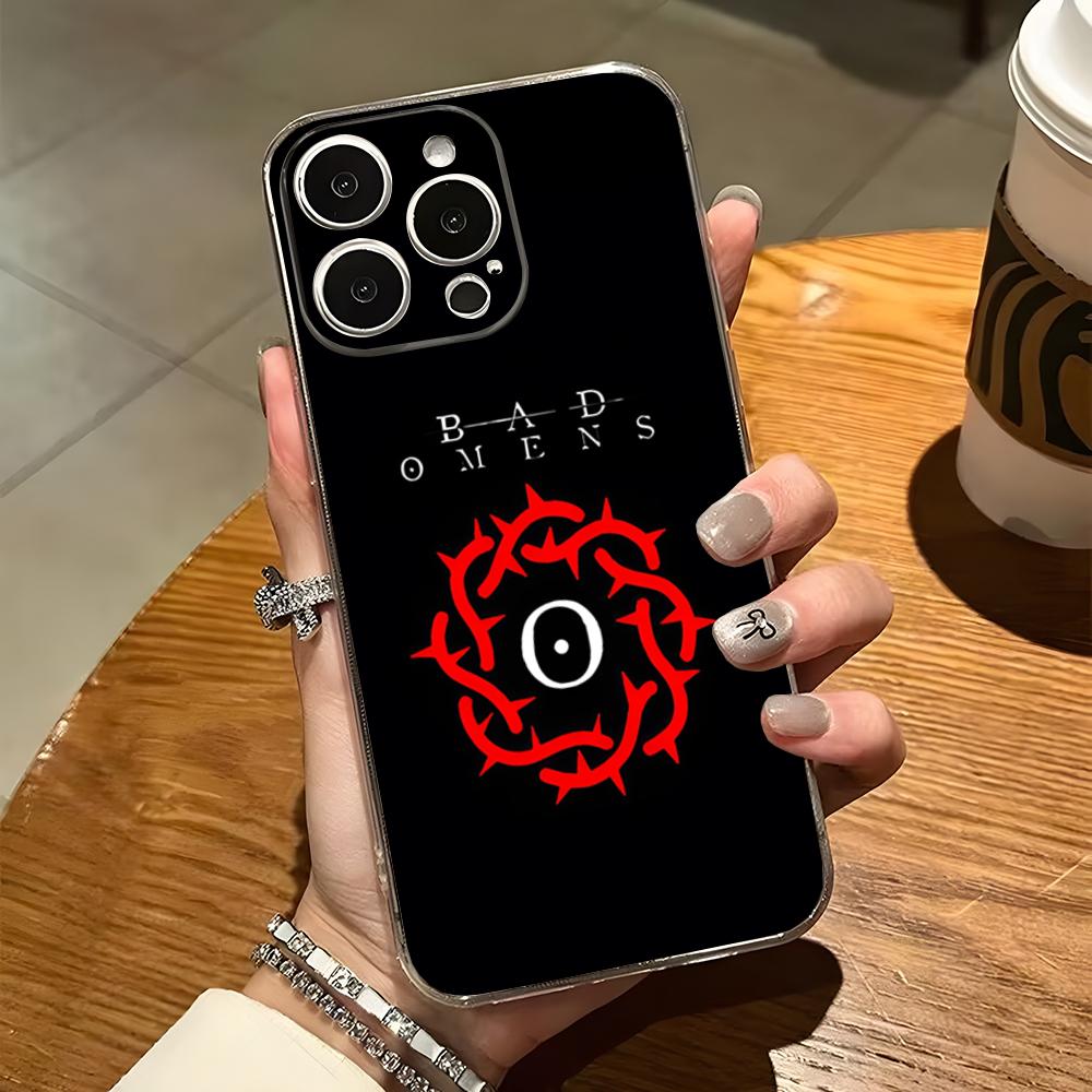 Music Bad Omens Phone Case For Iphone 15 Pro Max 14 11 12 Mini 13 Pro 7 8 X XR XS SE Transparent Back Cover
