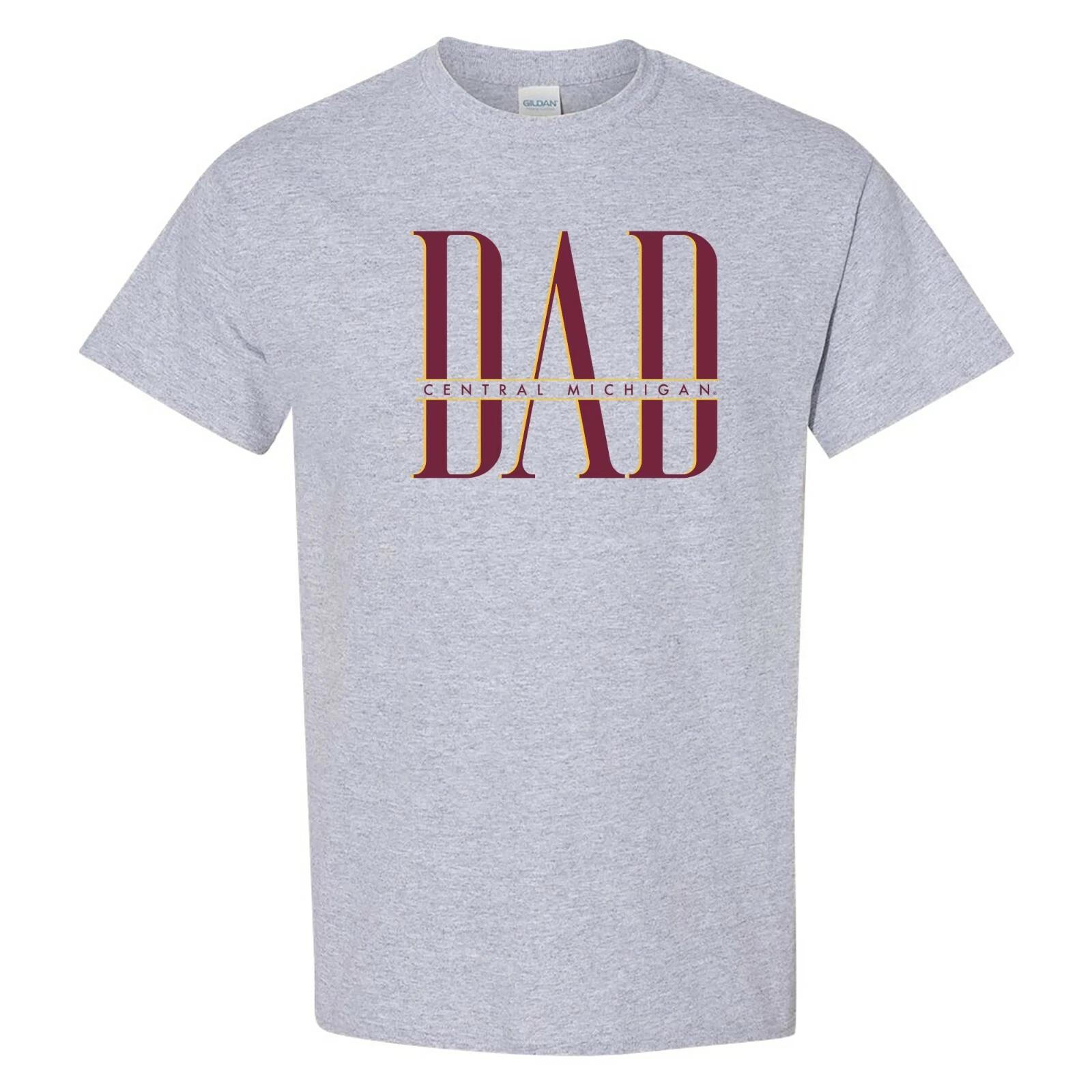 Central Michigan Chippewas Classic Dad T-Shirt - Sport Grey M