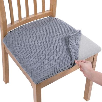 Su Geçirmez Spandex Yemek Odası Döşemeli Yastık Katı Sandalye Koltuk Kılıfı Yıkanabilir Mobilya Koruyucu ile Çıkarılabilir Slipcovers