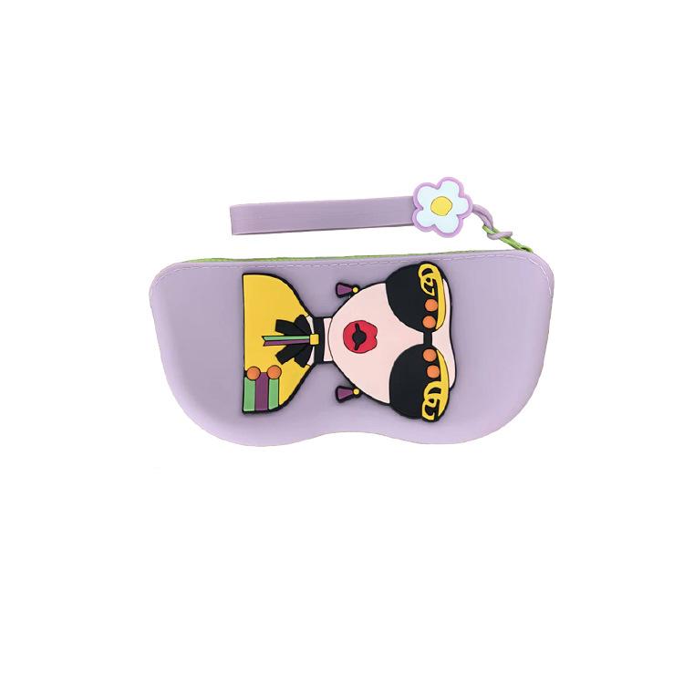 1Pc New Silicone Glasses Bag Portable Fashion DIY Sunglasses Sunglasses Protection Glasses Case Hanging Bag Glasses Bag