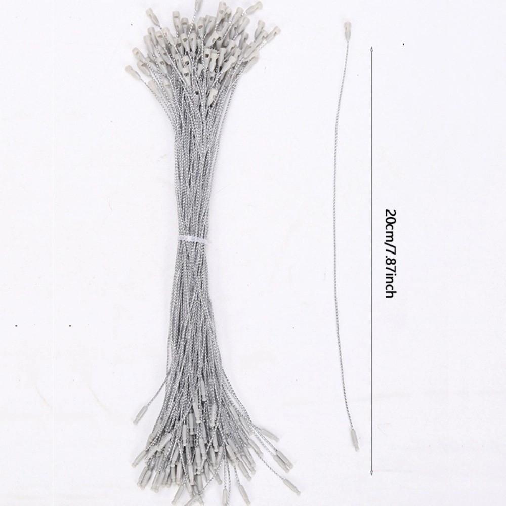 100 Stück 20cm Weihnachtsornament-Schnüre Polyester Weihnachtsanhänger Aufhängeseile Weihnachtsbaumdeko