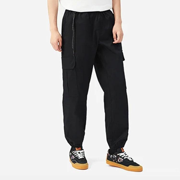 Li Ning Loose Fit Cuffed Knit Sports Pants Men Bottoms Black AKXS085-2