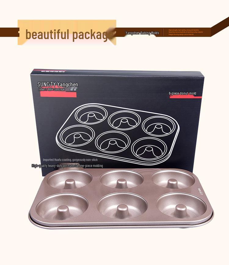 Yangchen Non-Stick 6-Cavity Round Donut and Bread Mold