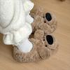 Big nose dog cotton slippers couple winter home wear non-slip thermal bag and hair slippers cartoon