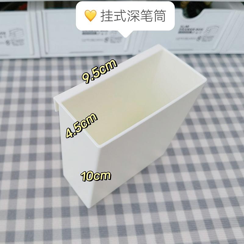 

Ins Desktop Storage Rack Organizer 2 Layers Storage Rack with Hanging Storage Box Student Dormitory Cosmetics Stationery Racks