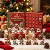 Advent Calendar for Kids Adults French Bulldog Calendar, 24-Day Christmas Countdown Acrylic Ornament, Collectible Decorative Frenchie Charms Figurine