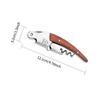 Stainless Steel Corkscrew Wine Key Beer Bottle Opener Foil Cutter Wood Handle Openers Waiters Wine Knife Corkscrews Sommelier
