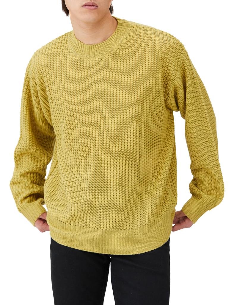 [IMPROVES] [NULL] Rib Knit Crew Neck Pullover Knit
