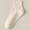 Women's Odor-Resistant Thin Cotton Summer Socks - Loose Cuff, Postpartum Comfort, Solid Color Mid-Calf Dopamine Style.