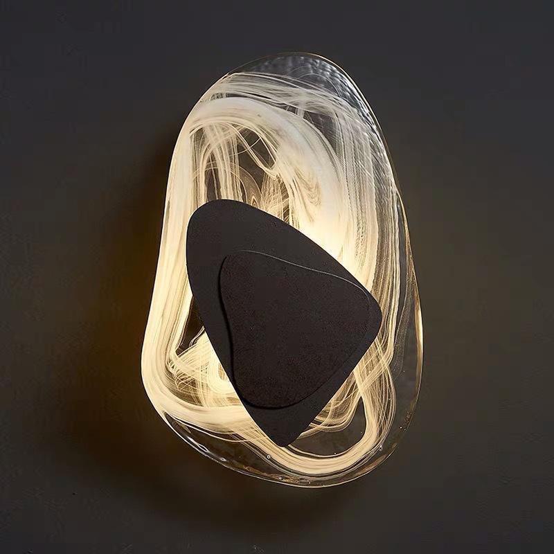 Nordic Modern Glass Wall Lamp - Elegant & Creative Design for Living Room or Bedroom.