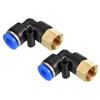 PATIKIL 1/8" Push To Connect Fitting 2 Pack PT Female Thread 90 Degree Connection