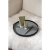 Nordic Round Jewelry Tray Woven Leather Storage Tray Living Room Kitchen Desktop Cosmetic Sundries Plate Home Decoration
