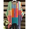 T-shirt da Donna Estive Gradiente Colorate Grafiche Girocollo Femminili Vintage Abbigliamento Floreale Stampate T-shirt Larghe Oversize