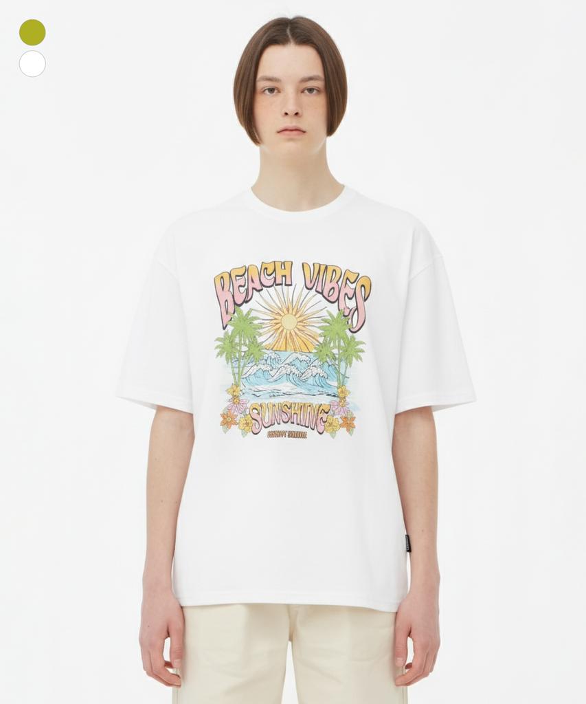 GROOVE RHYME Beach Vibe Graphic Short Sleeve T-Shirt (Lrsmctr706M)