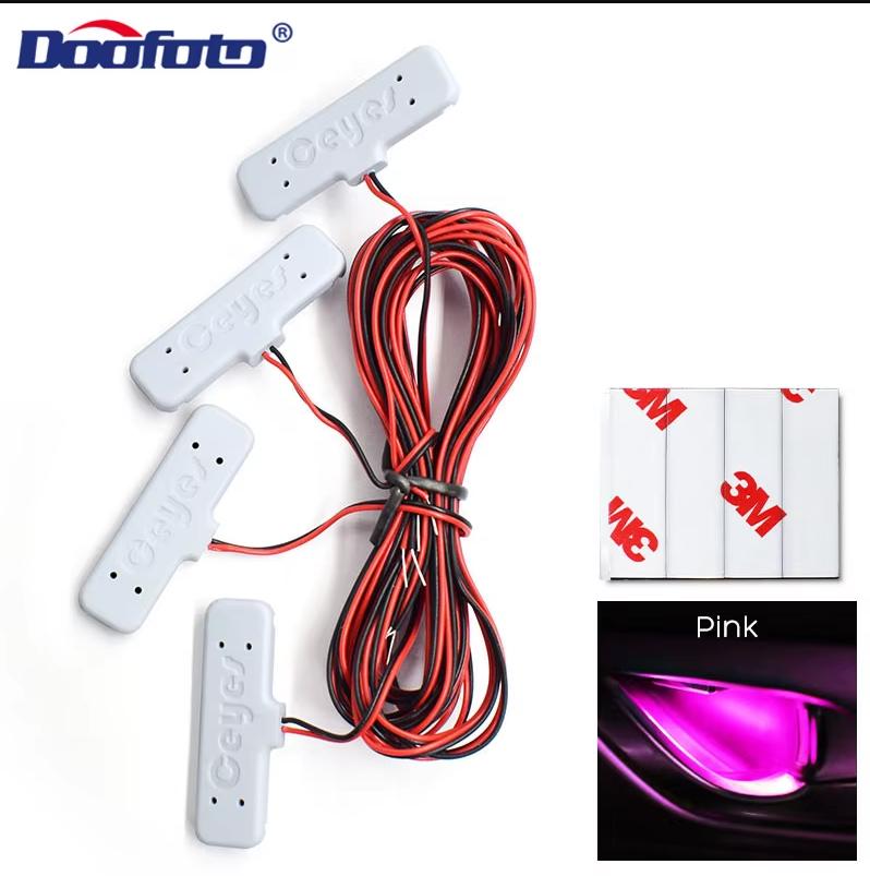 Car Decoration Light Interior Atmosphere Lights LED Strip lamp accessories for auto door bowl openning safety warning automotive