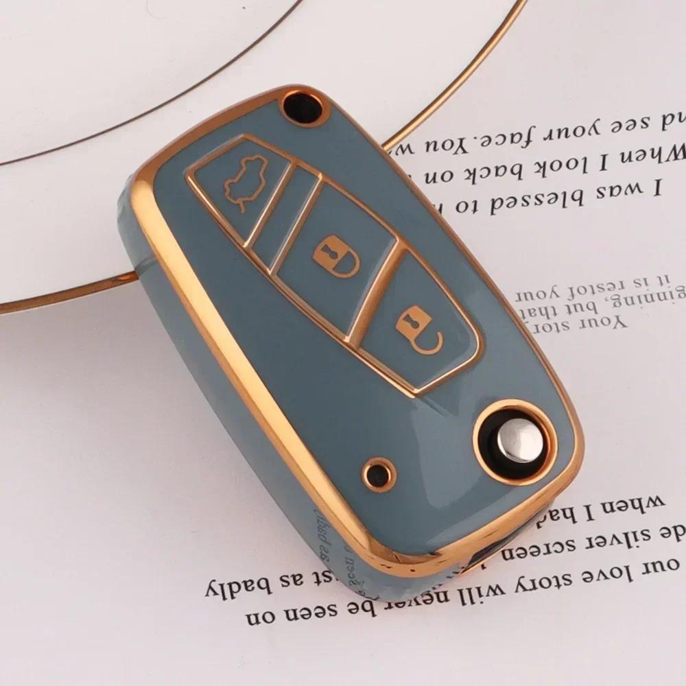 Neue TPU Autoschlüsselhülle mit Klappschlüssel für Fiat 500 Panda Stilo Punto Doblo Grande Bravo 500 Ducato Minibus Zubehör