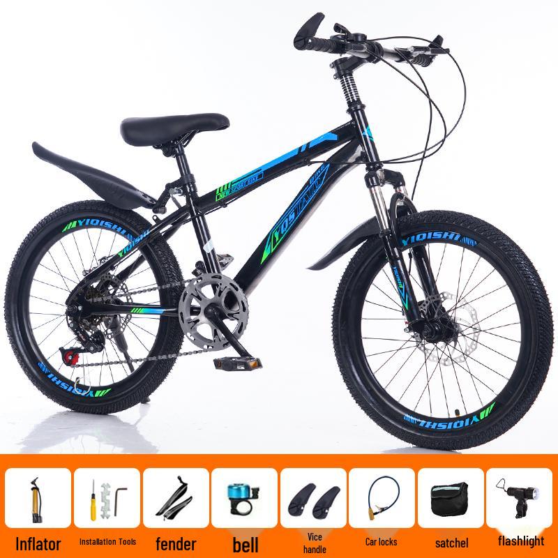 Children's Mountain Bike: Variable Speed, Disc Brake, Ages 6-12, Suitable for Boys, Girls, and Teens
