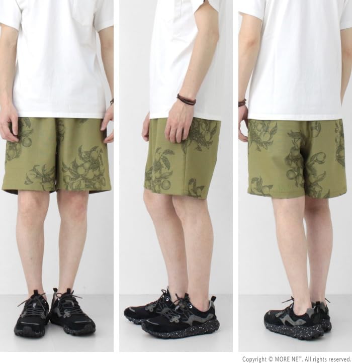 NANGA Men's Saru Shorts N2500-1E601C, All-Over Floral Print, Khaki, Size M