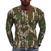 3D Printed Camouflage T Shirt For Men Hidden Tree Pattern Tees Spring Autumn Casual Loose T-Shirts Long Sleeves Round Neck Tops