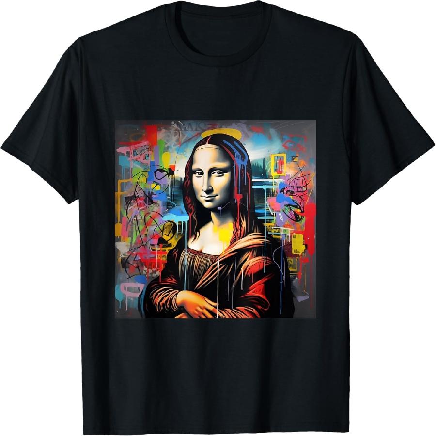 Mona Lisa Graffiti Art Street Art Mona Lisa T-Shirt XXXXXL чёрный