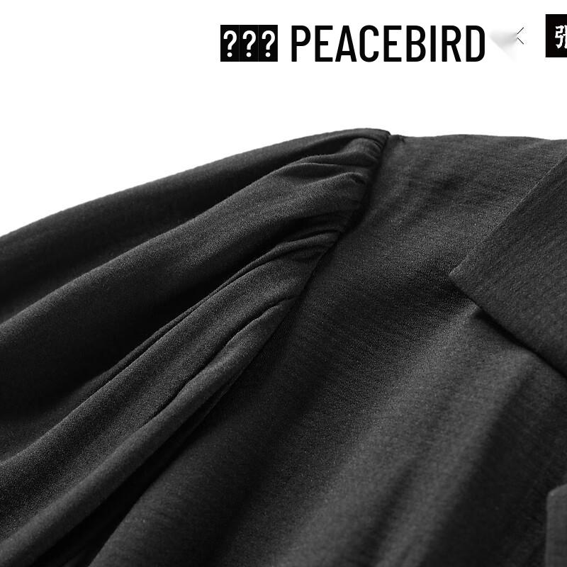 PEACEBIRD Women's V-Neck A-Line Shirt Dress