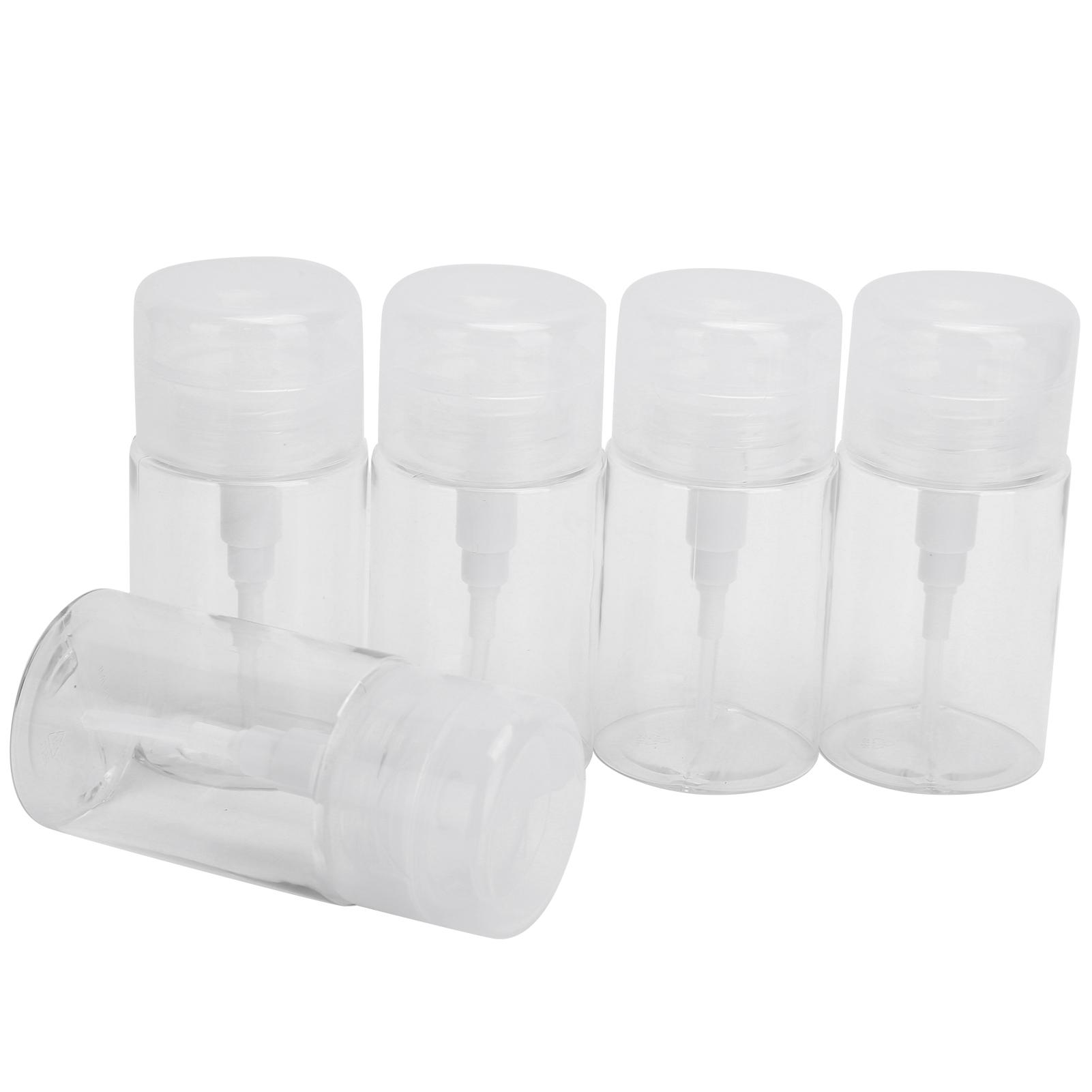 5Pcs 100ml Cosmetic Empty Bottle Cleansing Plastic Liquid Press Pump Refillable Bottles