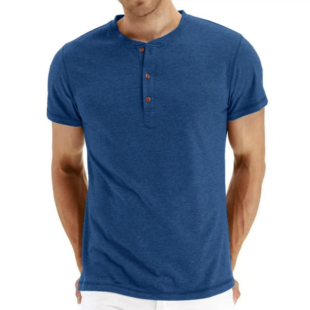 Men's Casual Sports -color T-shirt And Shirt, Men's Round-neck Short-sleeved Top