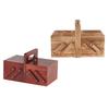 Portable Wooden Sewing Kit Box Scissors Accessories Sew Basket for Beginners