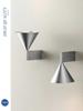 Italian Minimalist aluminum conical geometric bedside wall lamp warm wall lamp for living room dining room corridor and hallway