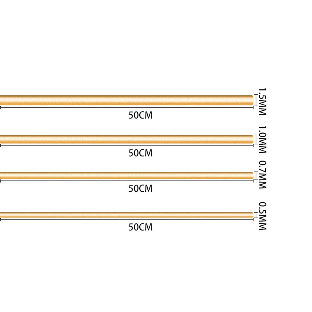 Złoty drut lutowniczy i srebrne pręty spawalnicze 4 szt. do naprawy biżuterii Niska temperatura topnienia Długość 50 cm Odpowiednie do spawania metali