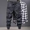 Men's Tactical Cargo Jogger Pants - Military Green, Outdoor Casual for Spring & Autumn Hiking