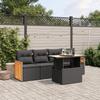 VidaXL Garden Lounge Set with Cushions 5 Pcs, Patio Sofas, Patio Furniture Set, Outdoor Furniture, Black 3273834
