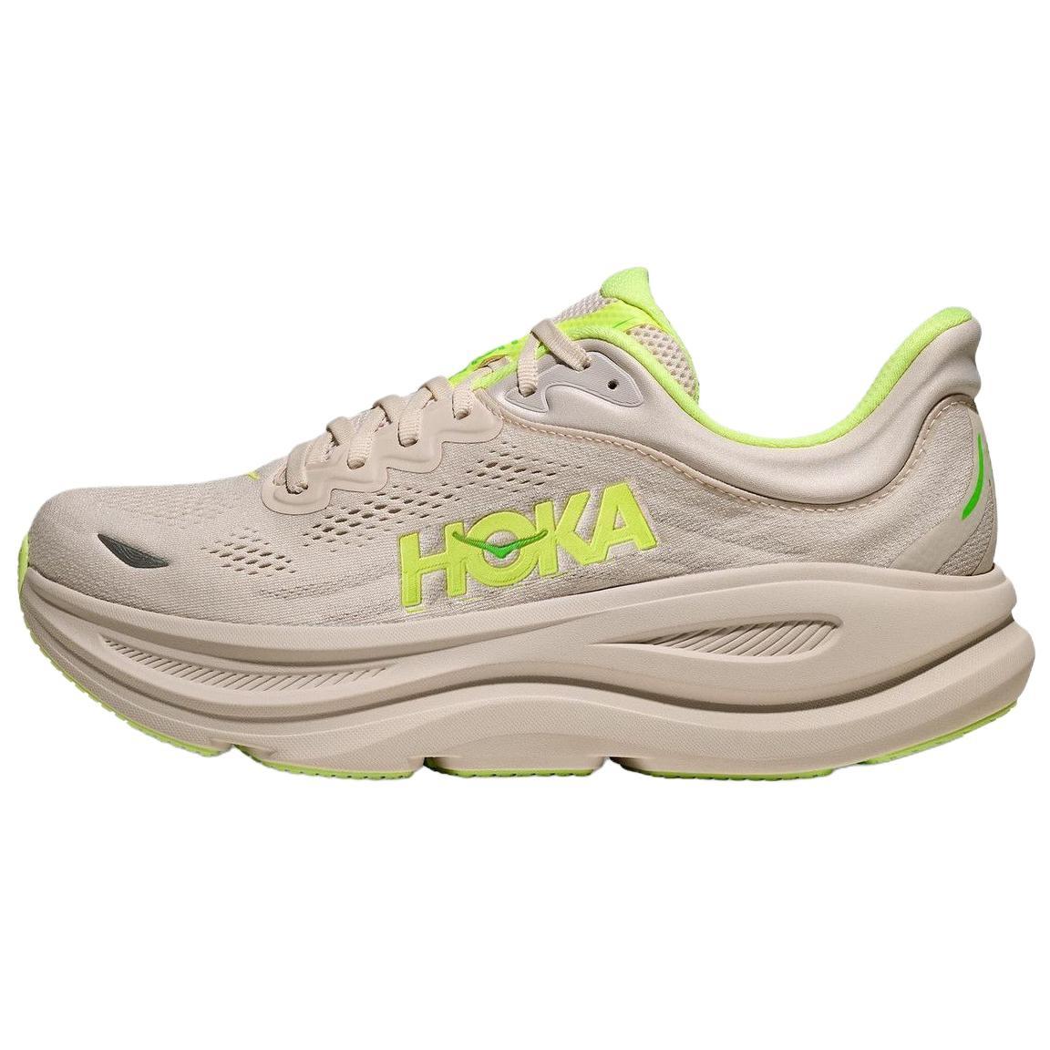 

Hoka One One Bondi 9 Comfortable Versatile Durable Breathable Supportive Responsive Casual Running Shoes Men sneakers Beige 1162013-GYZ 42⅔