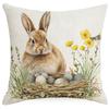 New Easter Pillowcase Country Cartoon Rabbit Easter Egg Pillowcase Sofa Cushion Pillowcase
