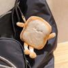 1/2pcs Toast Coin Purse  Cartoon Cute Portable Earphone Bag  Creative Small Storage Bag