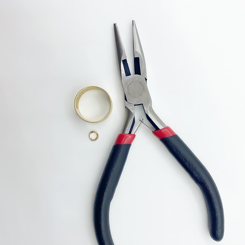 DIY Jewelry Tool Set: Needle-Nose & Round-Nose Pliers for Crafting and Silver Ornament Making.