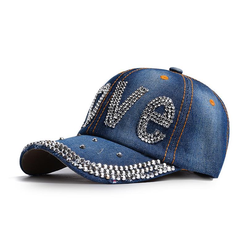 JYL TS DIY Джинсовая Бейсболка Стиль Защита от Солнца Стирка Деним love-darkdenim_adjustable фанданго розовый