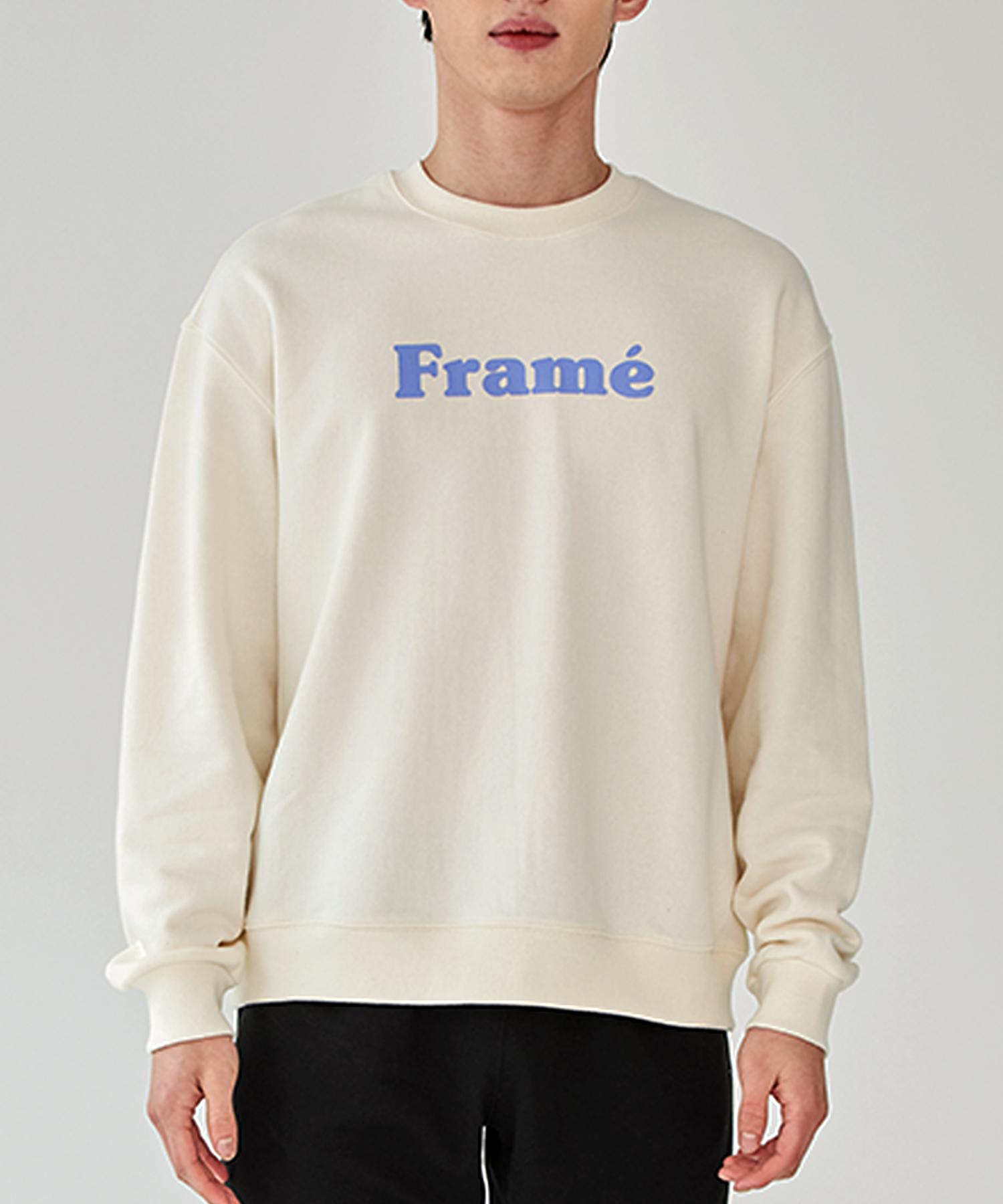 Frame Off Frame Logo Sweatshirt - Cream Cream/Cream_L