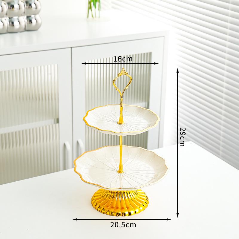 Lotus-shaped Fruit Tray Living Room Home Candy Tray Front Desk Snack Tray Beauty Salon Dessert Fruit Skewers