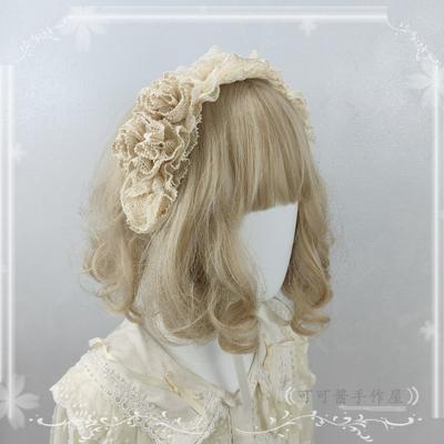 Handmade Lace Headband Kc High Cranial Top Lolita Hair Accessories Headgear French Retro Headdressr Women Accessories
