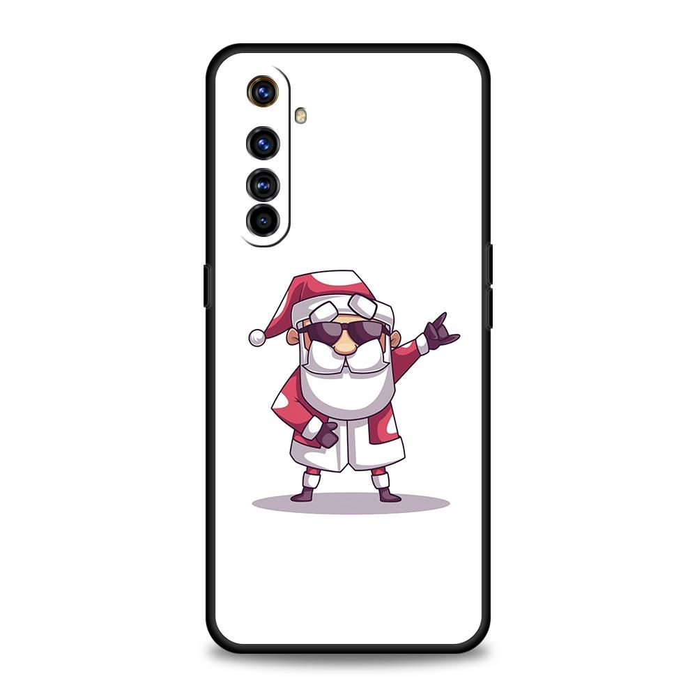 Funny Cartoon New Year Christmas Case For Realme 12 11 10 9 8 5G 7 6 GT5 GT3 Pro C21 C25 C35 For Realme GT Neo 2 3 3T 5 Cover