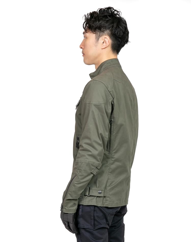 Powerage Cotton Riders Jacket PJ-24102 (XXL, Olive)