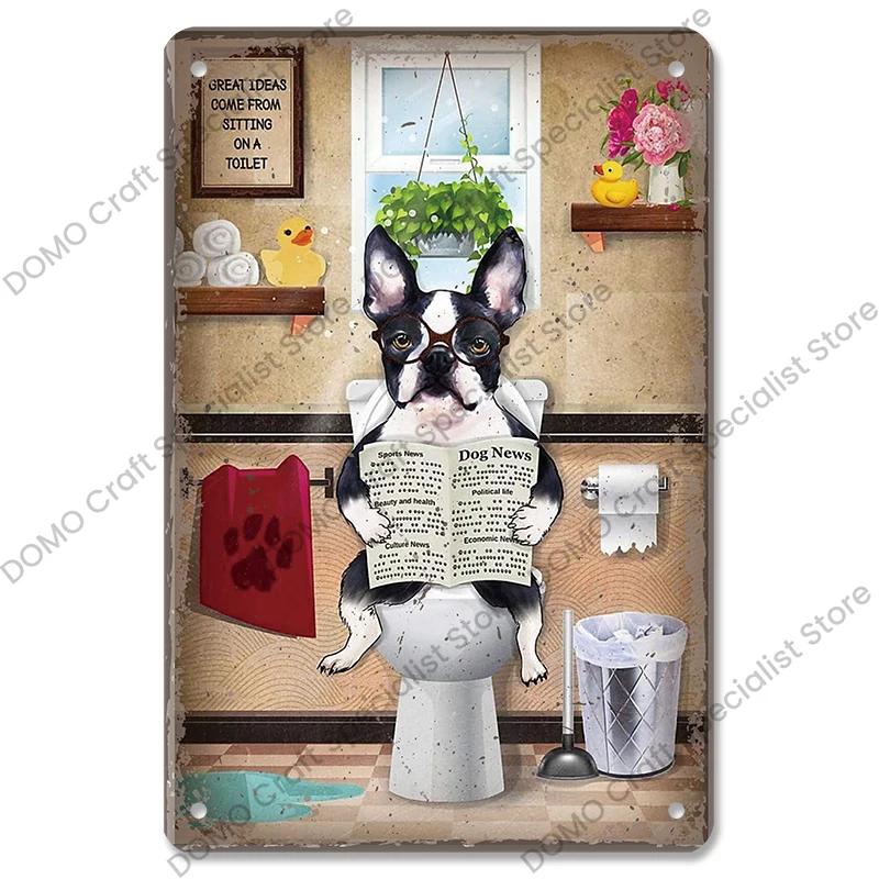 Pet Dog Dachshund Plaques Vintage Metal Plate Drink Coffee Wine Read Book Metal Tin Signs Wall Decor for Bar Pet Shop House