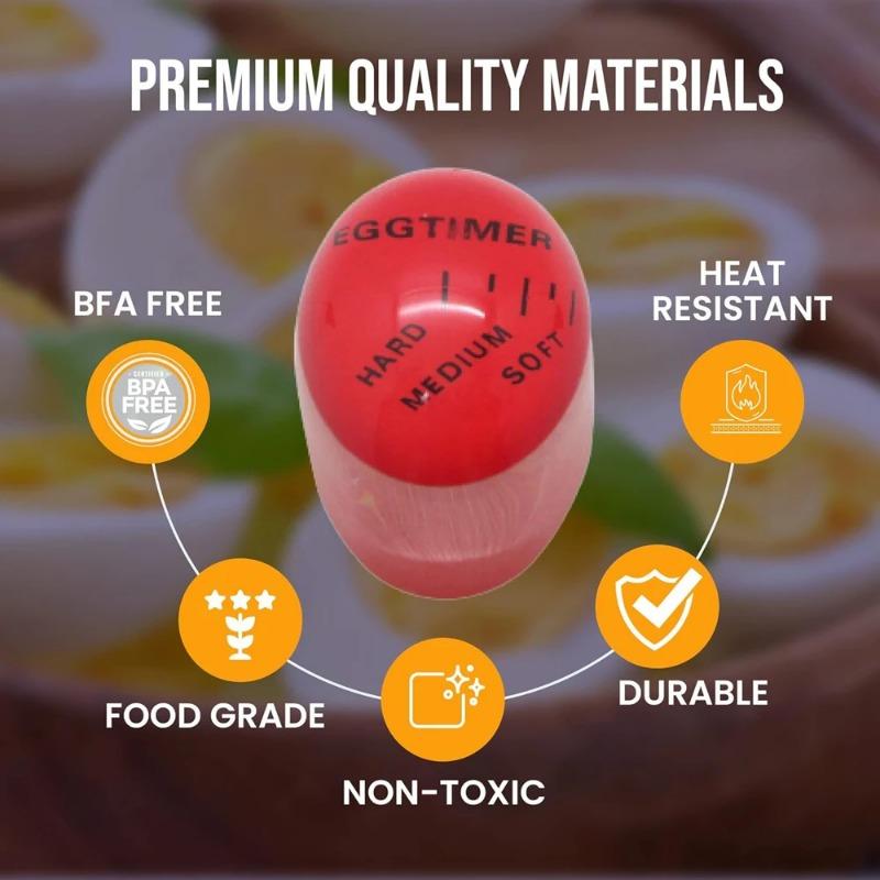 Eggklokke Kjøkken Elektronisk Gadget Farge Egg Koking Endring Deilig Løskokt Hardkokt Miljøvennlig Resin Rød Timer Verktøy