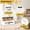 Cute Dog Food Container Reusable Cat Food Container Decorative Dog Treat Wood Dog Treat Container with 3 Plastic Dog Treat Jars